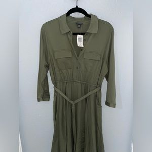TORRID Long Sleeve Green Dress Size 00